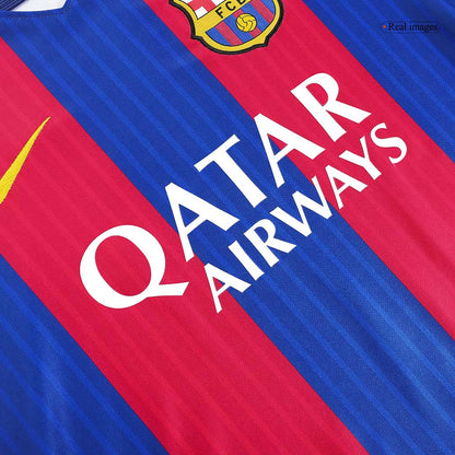 MESSI #10 Barcelona Hazai Retro Futball Mez 2016/17 Piros&Kék