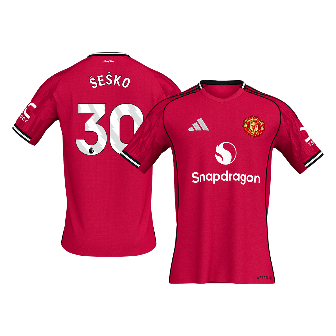 ŠEŠKO #30 Manchester United
 Otthon Futball Mez 2025/26 Piros