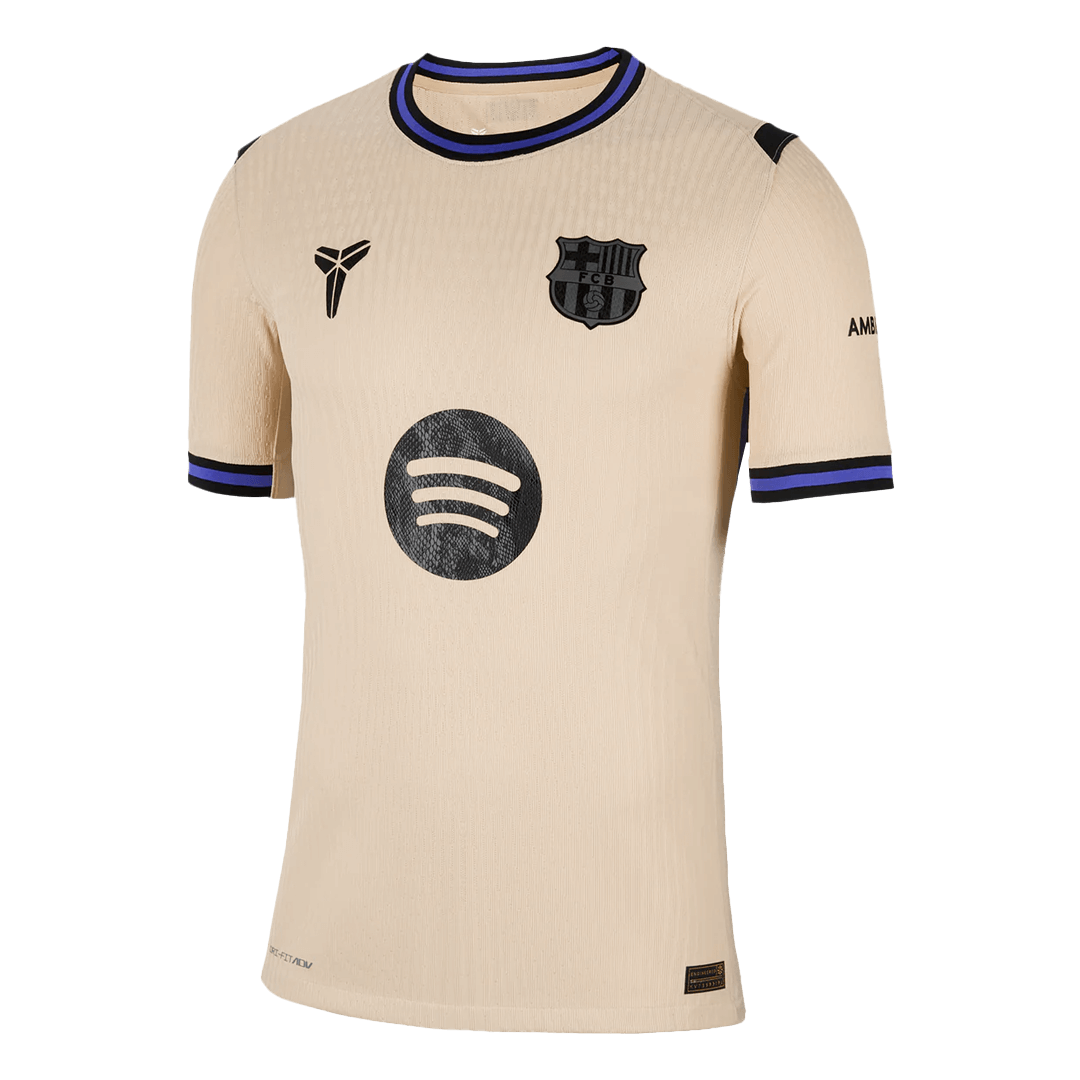 LAMINE YAMAL #10 Hiteles Barcelona Idegenbeli Soccer Mez 2025/26 Sárga - UCL