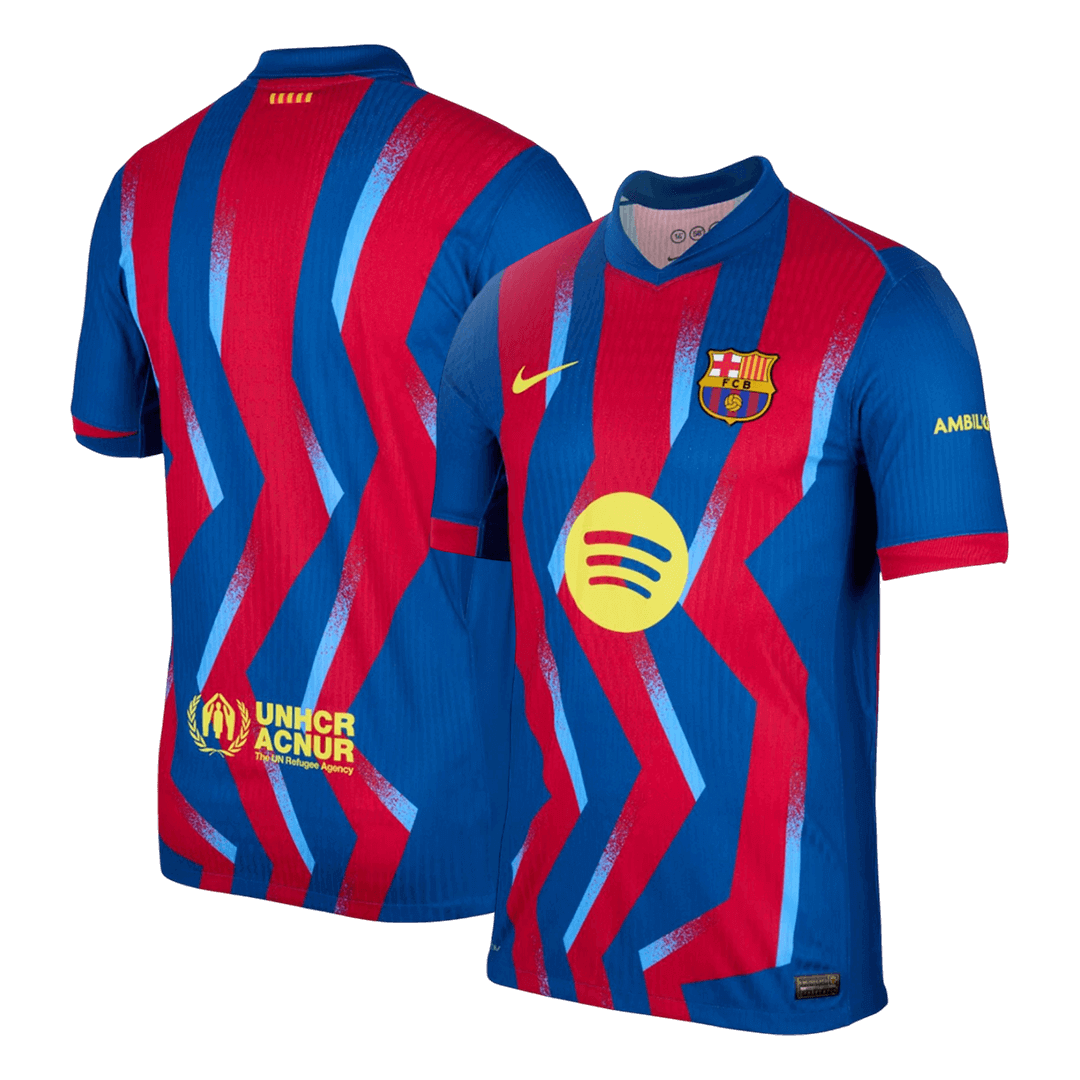 Barcelona Játékos Verzió Negyedik Mez 2025/26 Piros & Kék