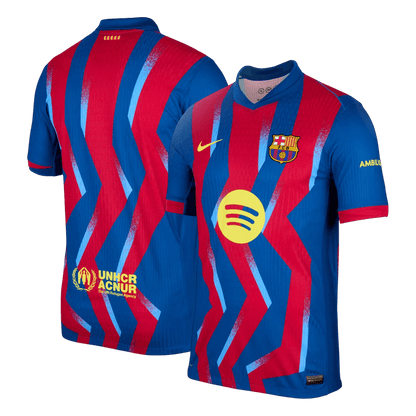Barcelona Játékos Verzió Negyedik Mez 2025/26 Piros & Kék