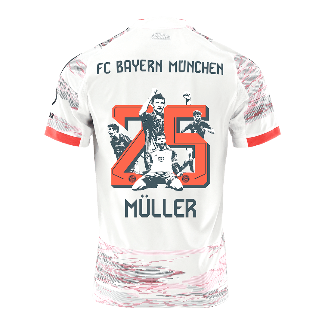 MÜLLER Special #25 Bayern Munich Idegenbeli Soccer Mez 2025/26 Fehér