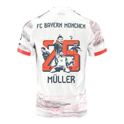 MÜLLER Special #25 Bayern Munich Idegenbeli Soccer Mez 2025/26 Fehér