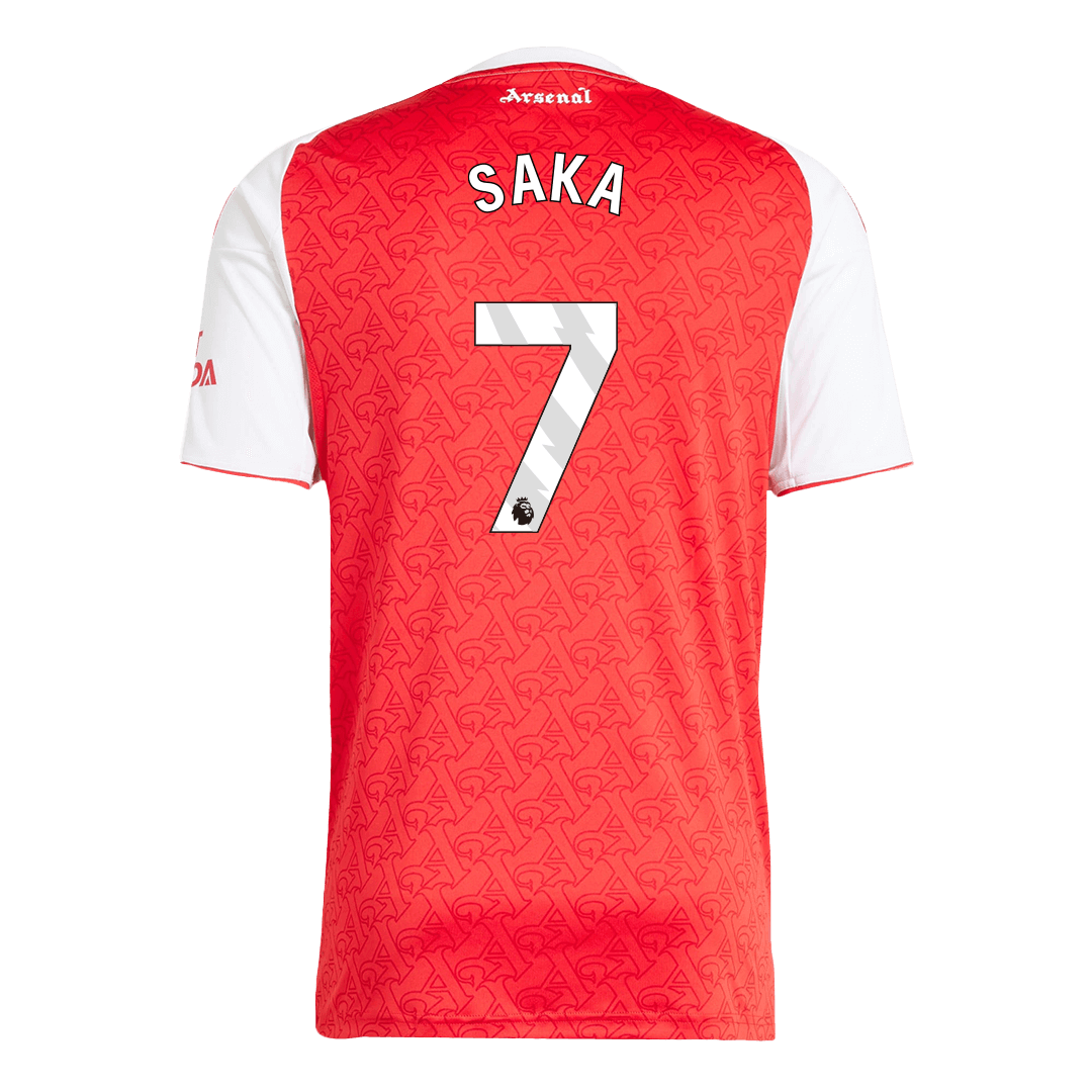 SAKA #7 Arsenal Otthoni Soccer Mez 2025/26 Piros