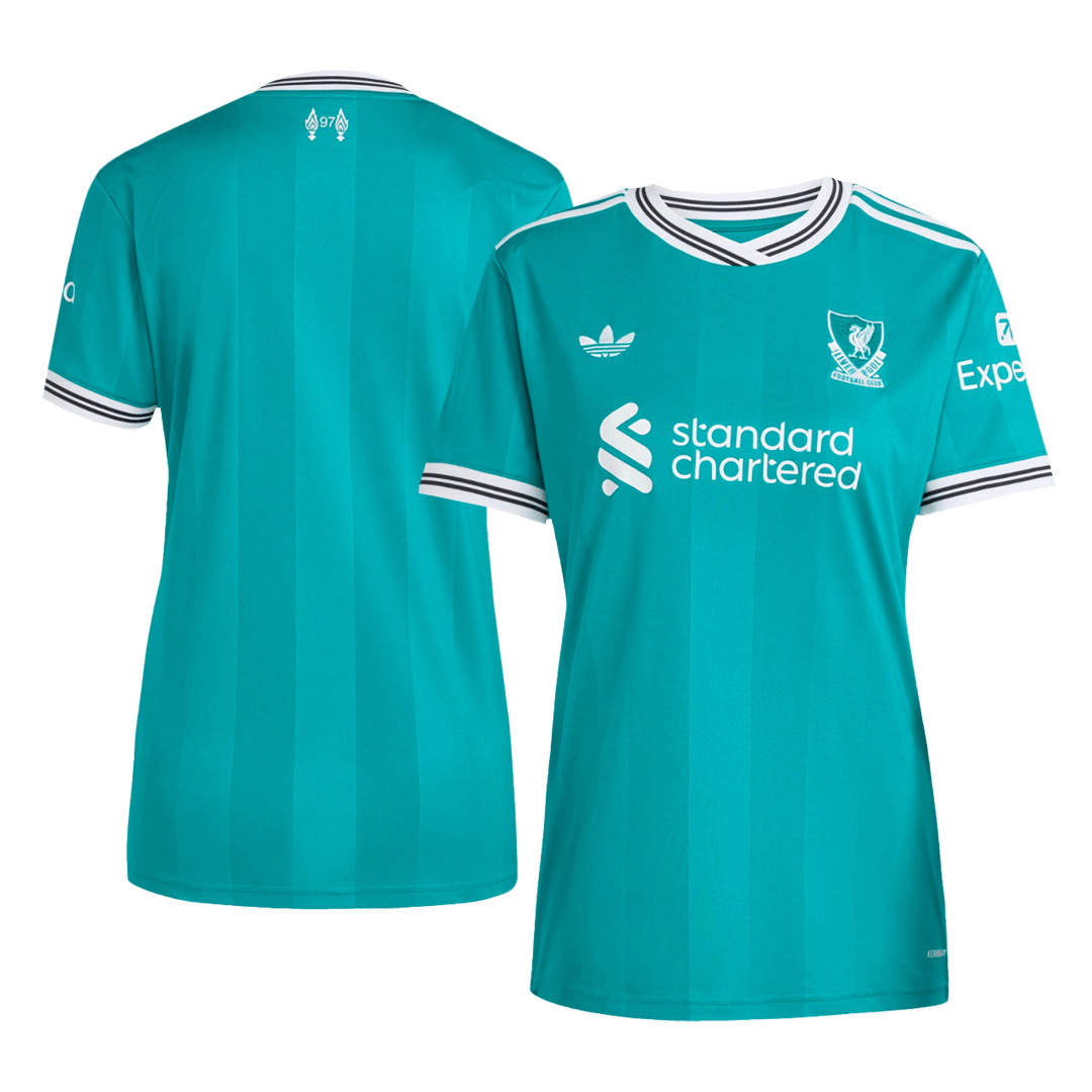Női Liverpool Harmadik Idegenbeli Futball Mez 2025/26 Zöld