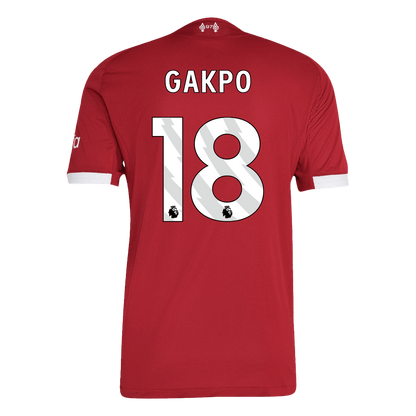 GAKPO #18 Liverpool Játékos Otthon Mez 2025/26 Piros