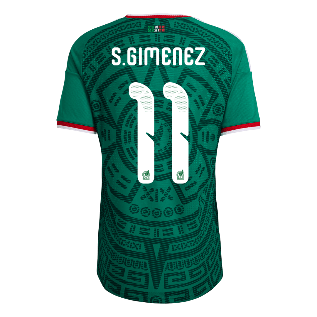 S.GIMENEZ #11 Mexico Játékos Verzió Hazai Világbajnoki Mez 2026 Zöld