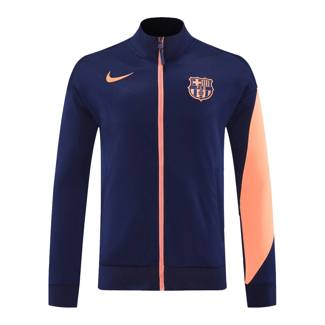 Barcelona Kabát Szett (Dzseki + Nadrág) Edzés Dzseki 2025/26 Sötétkék & Narancs