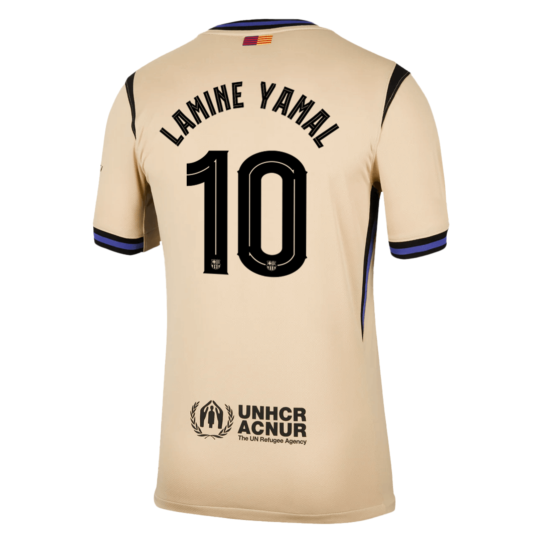 LAMINE YAMAL #10 Barcelona Idegenbeli Soccer Mez 2025/26 Sárga - UCL