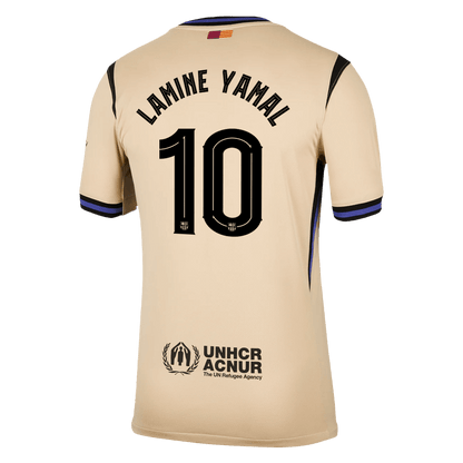 LAMINE YAMAL #10 Barcelona Idegenbeli Soccer Mez 2025/26 Sárga - UCL