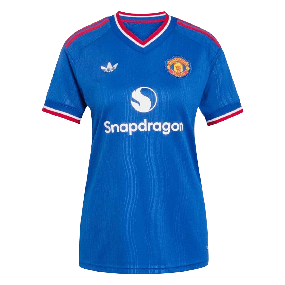 Női Manchester United Idegenbeli Futball Mez 2026/27 Kék