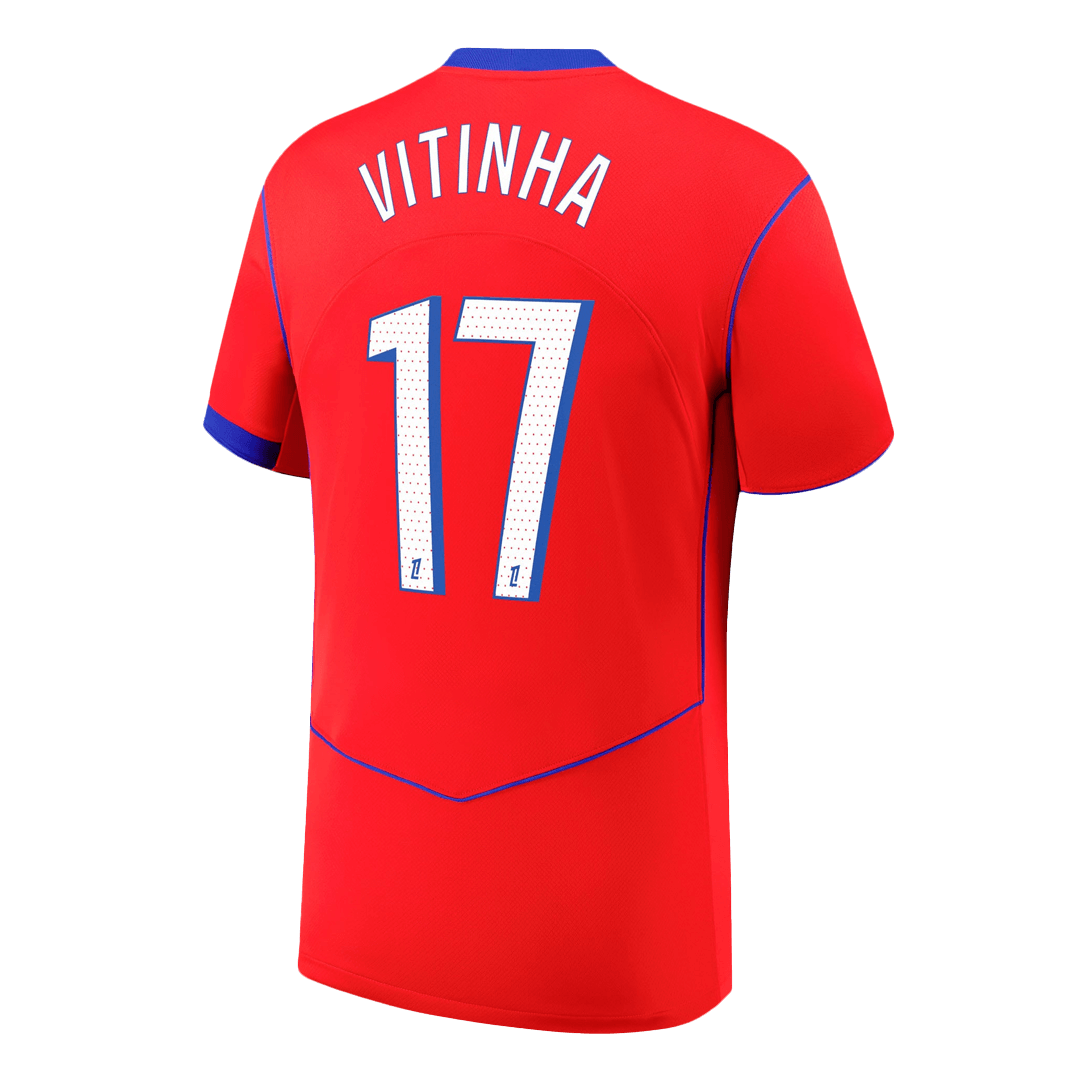 VITINHA #17 PSG Idegenbeli Harmadik Mez 2025/26 Piros