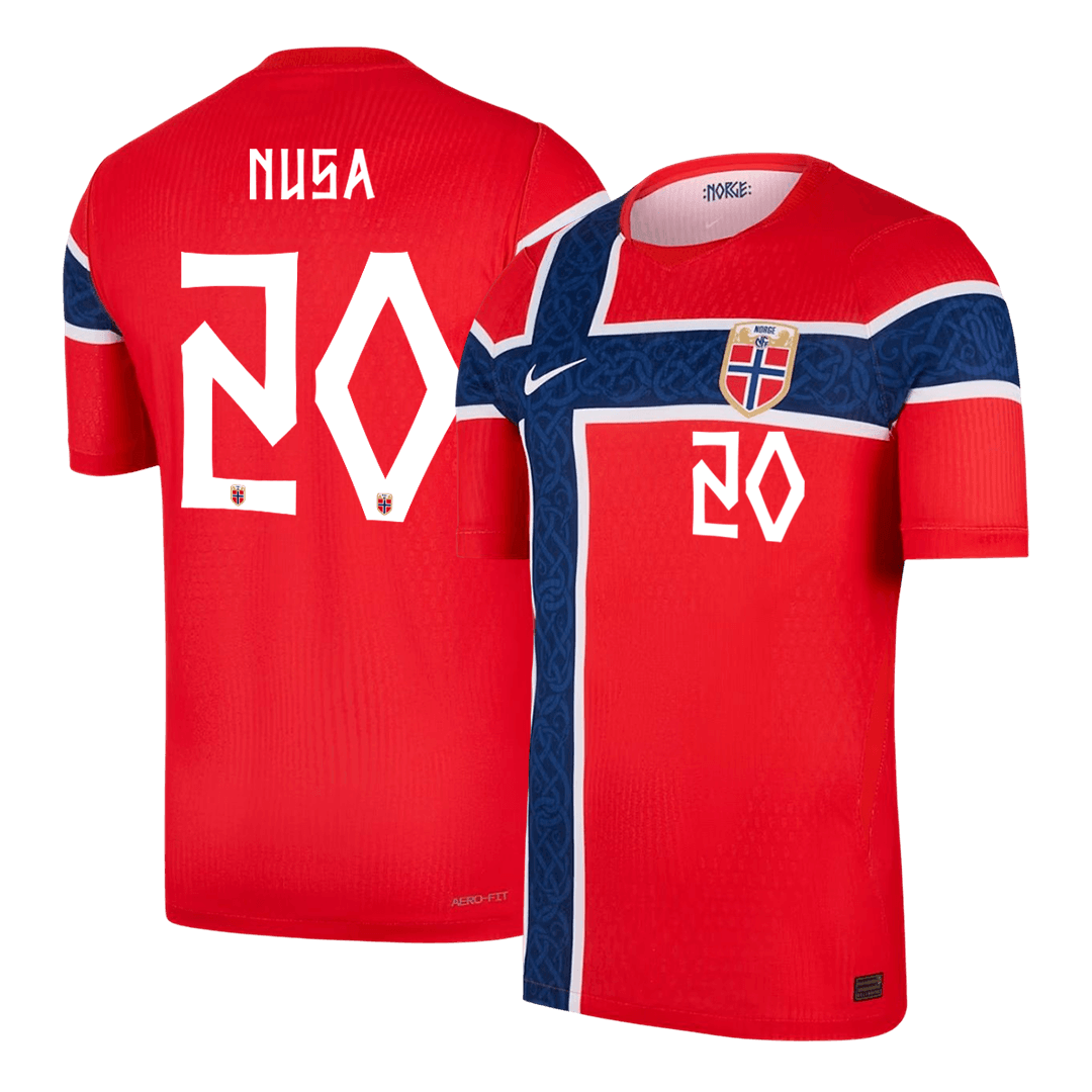 NUSA #20 Norway Játékos Verzió Hazai Világbajnoki Mez 2026 Piros