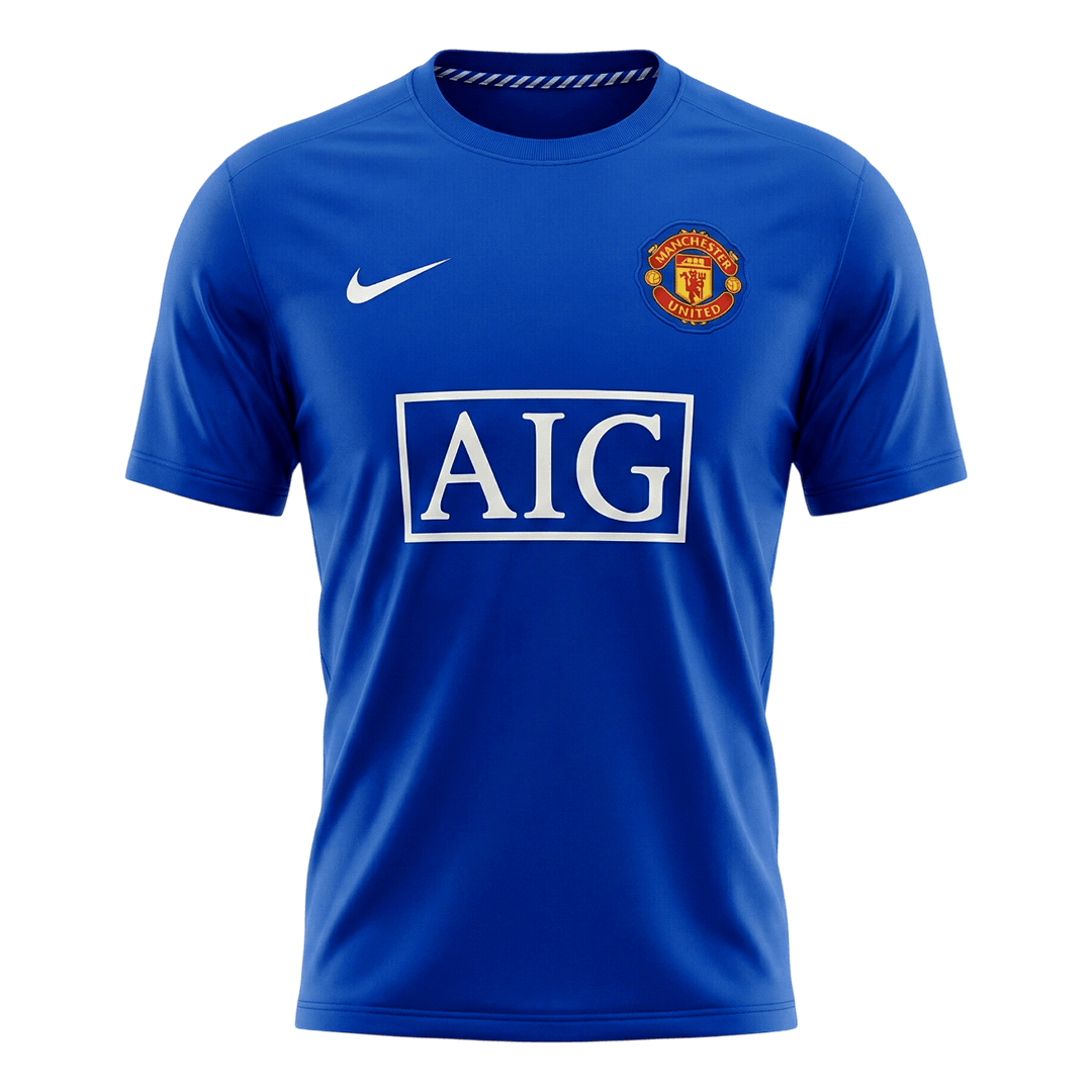Manchester United Harmadik Retro Futball Mez 2008/09 Kék 2025/26