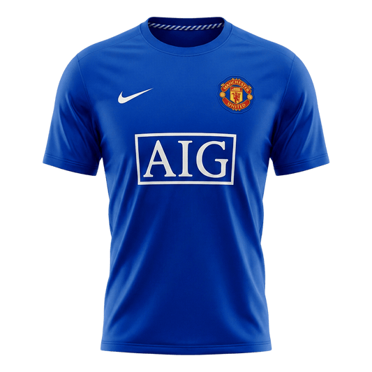 Manchester United Harmadik Retro Futball Mez 2008/09 Kék 2025/26
