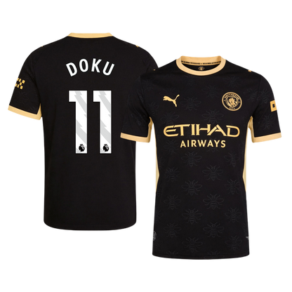 DOKU #11 Manchester City Játékos Verzió Idegenbeli Mez 2026/27 Fekete
