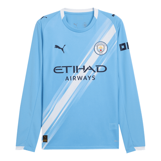 Manchester City Otthon Hosszú Ujjú Soccer Mez 2025/26 Kék