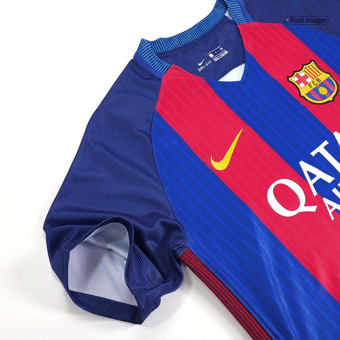 MESSI #10 Barcelona Hazai Retro Futball Mez 2016/17 Piros&Kék