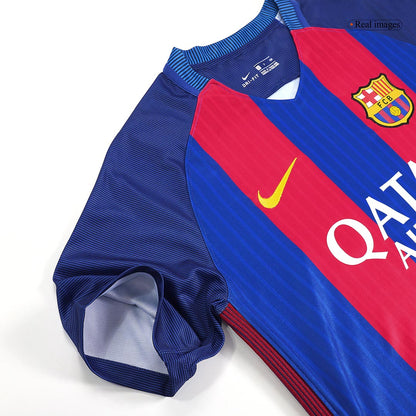 MESSI #10 Barcelona Hazai Retro Futball Mez 2016/17 Piros&Kék