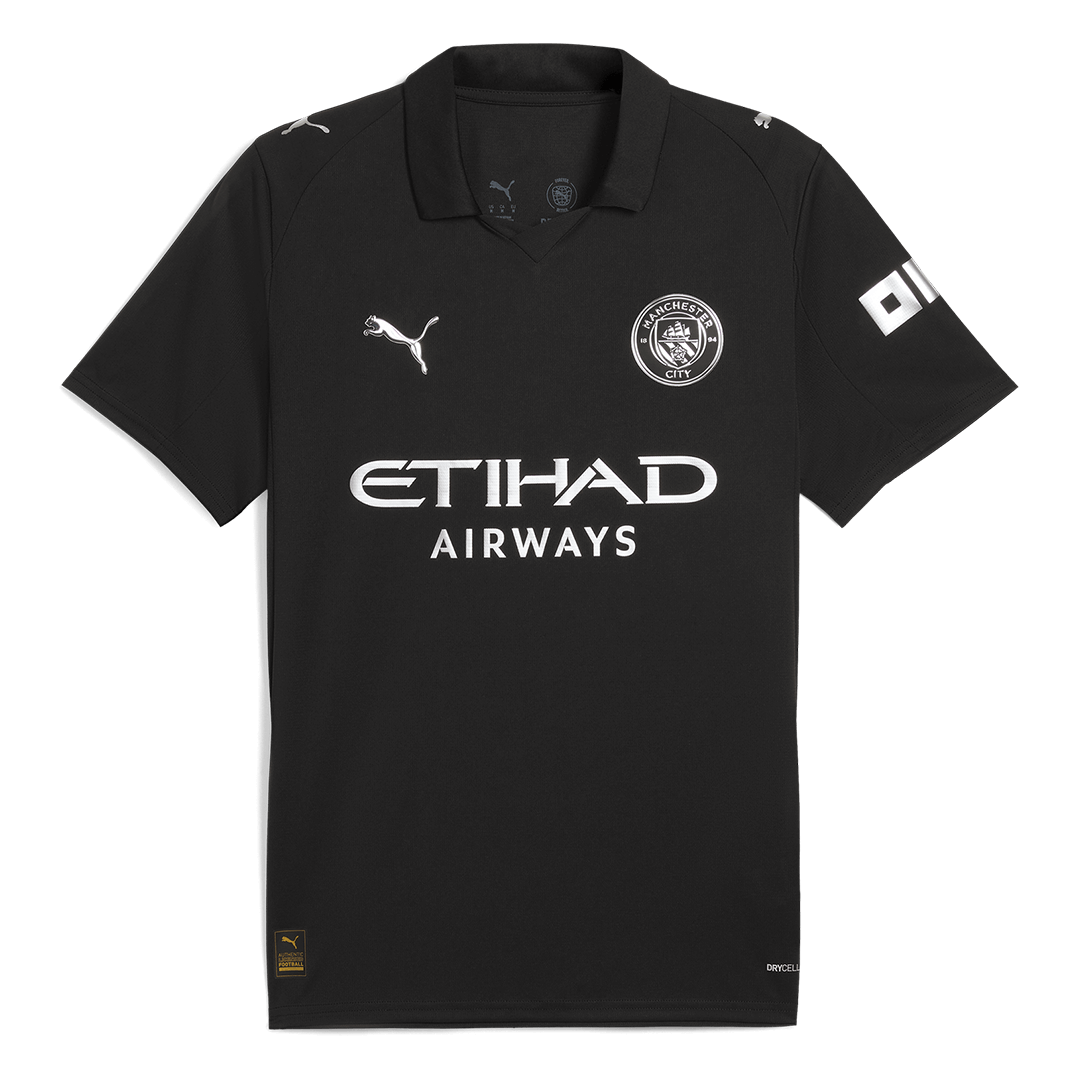 RODRIGO #16 Manchester City Idegenbeli Futball Mez 2025/26 Fekete