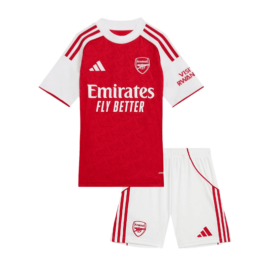 Gyerekek Arsenal Otthoni Soccer Mez Készlet(Mez+Rövidnadrág) 2025/26 Piros
