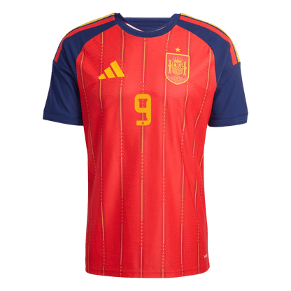 GAVI	 #9 Spain Játékos Verzió Hazai Mez Világbajnoki 2026 Piros