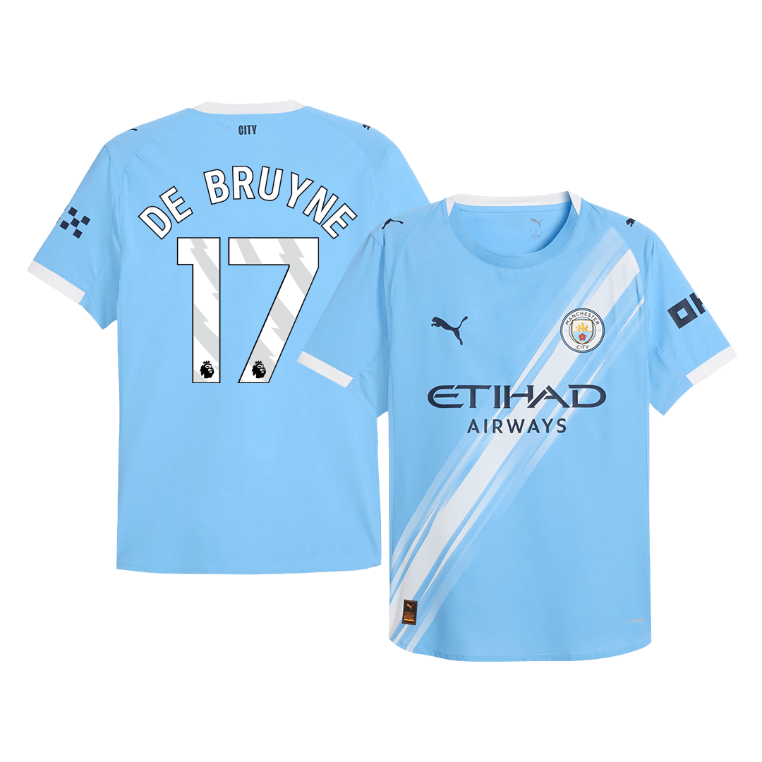 DE BRUYNE #17 Manchester City Játékos Otthon Mez 2025/26 Kék