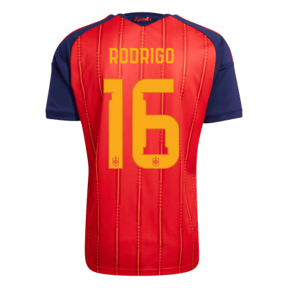 RODRIGO #16 Spanyolország Játékos Verzió Hazai Mez Világbajnoki 2026 Piros
