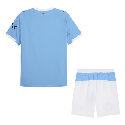 Manchester City Otthon Soccer Mez Készlet(Mez+Rövidnadrág) 2025/26 Kék