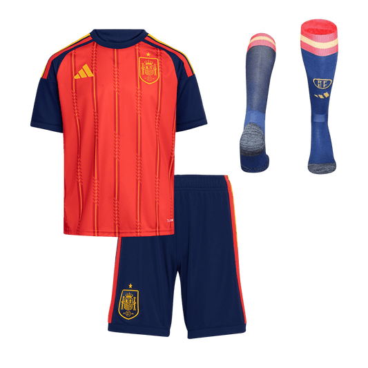 Spain Gyerek Hazai Világbajnokság Mez Készlet(Mez+Nadrág+Zokni) 2026 Piros