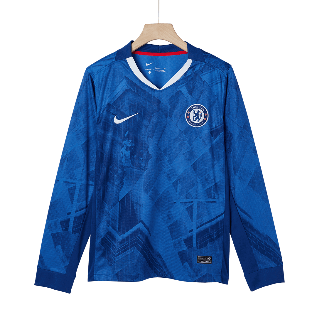 Chelsea Otthon Hosszú Ujjú Soccer Mez 2025/26 Kék