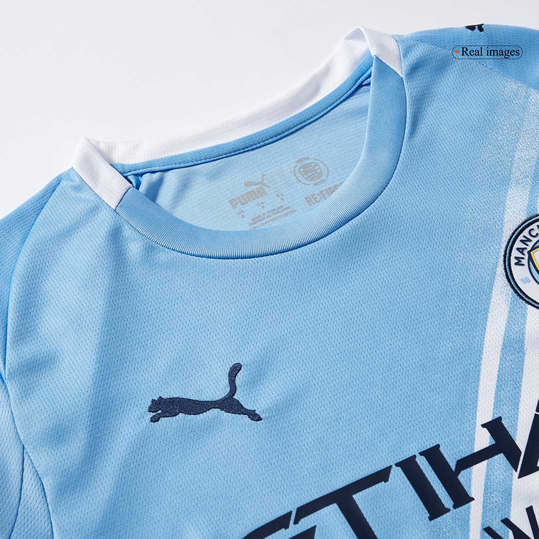 Manchester City Otthon Hosszú Ujjú Soccer Mez 2025/26 Kék
