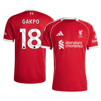 GAKPO #18 Liverpool Otthon Mez 2025/26 Piros