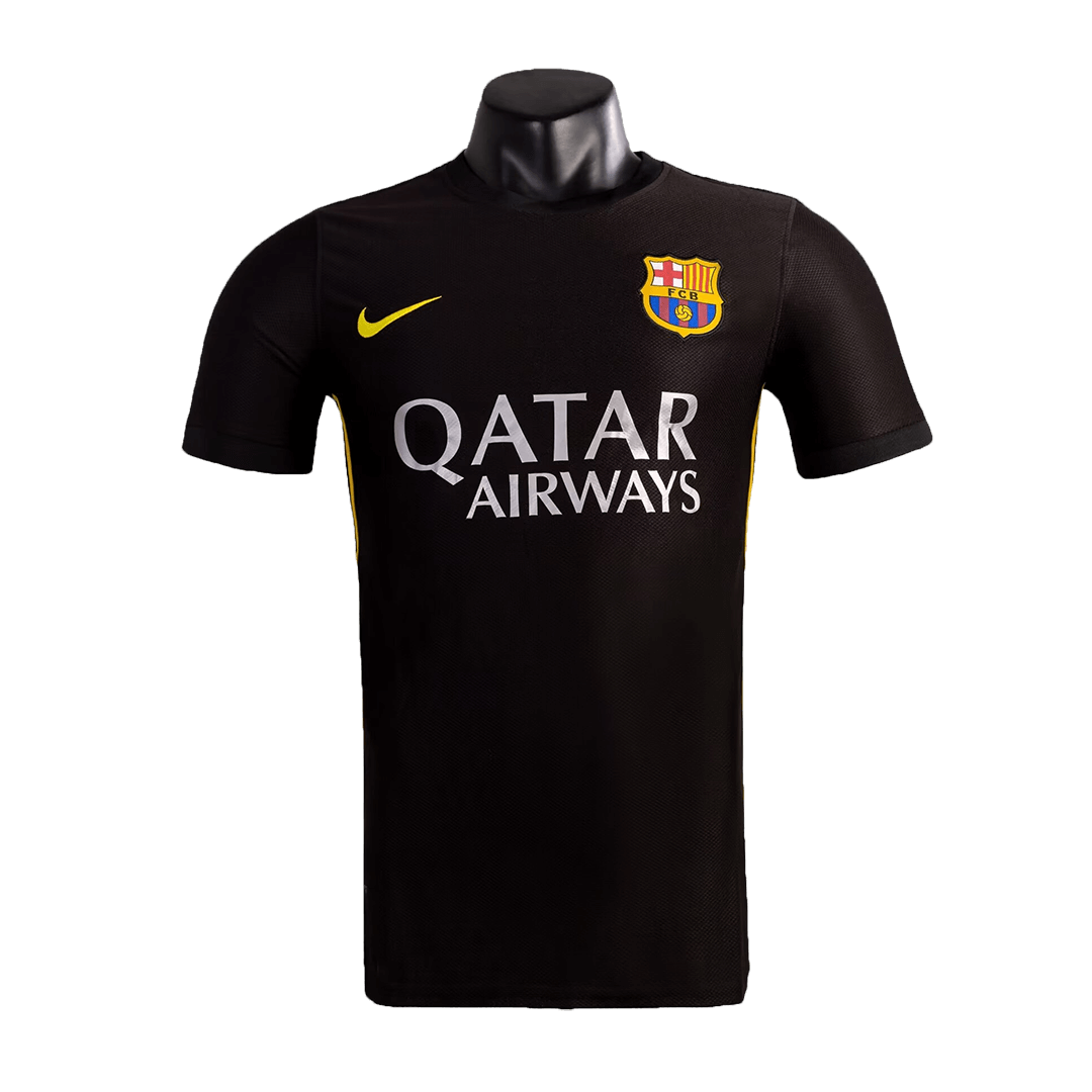 Barcelona Idegenbeli Harmadik Retro Futball Mez 2013/14 Fekete