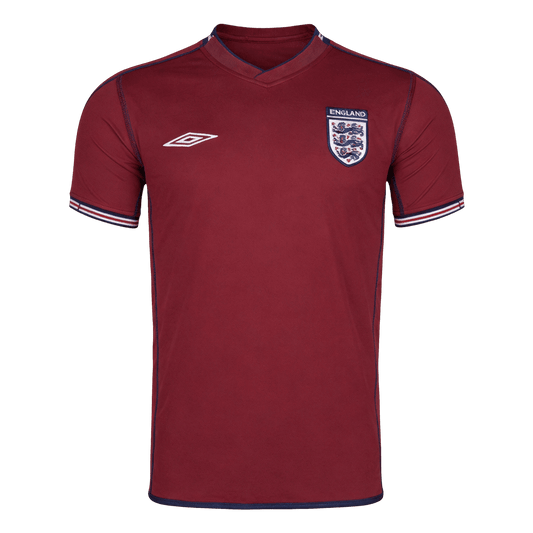 England Idegenbeli Retro Futball Mez 2002 Piros