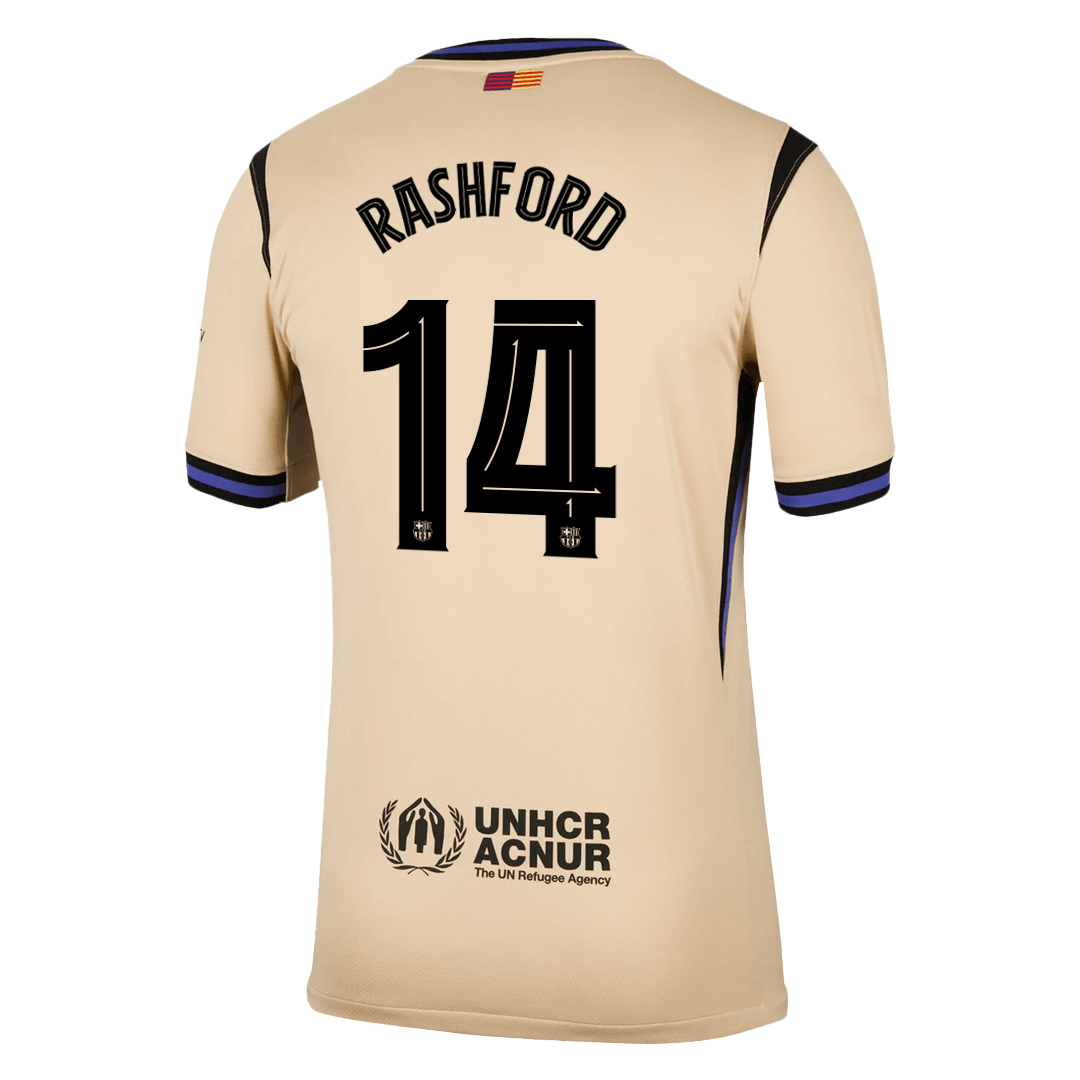 RASHFORD #14 Barcelona Idegenbeli Soccer Mez 2025/26 Sárga - UCL