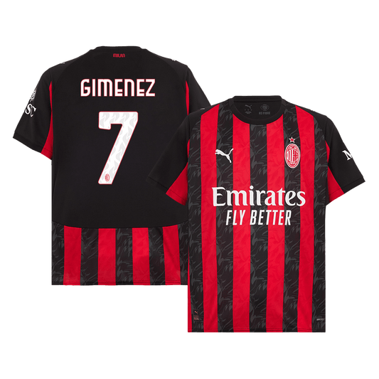 GIMENEZ #7 AC Milan Otthoni Soccer Mez 2025/26 Piros&Fekete