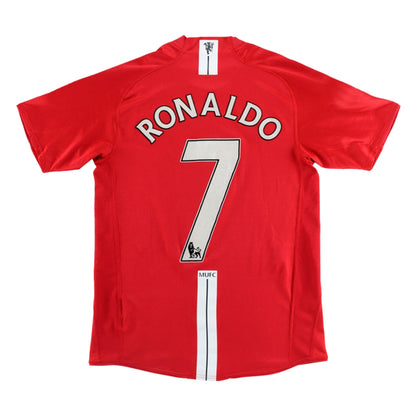 RONALDO #7 Manchester United Otthon Retro Futball Mez 2007/08 Piros
