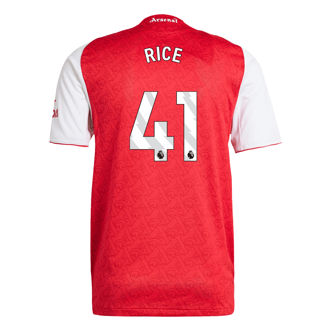 RICE #41 Hiteles Arsenal Otthoni Soccer Mez 2025/26 Piros