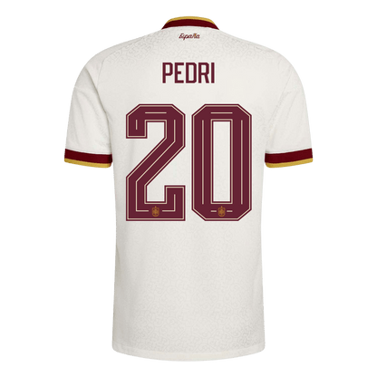 PEDRI #20 Spain Játékos Verzió Idegenbeli Mez Világbajnoki 2026 Fehér