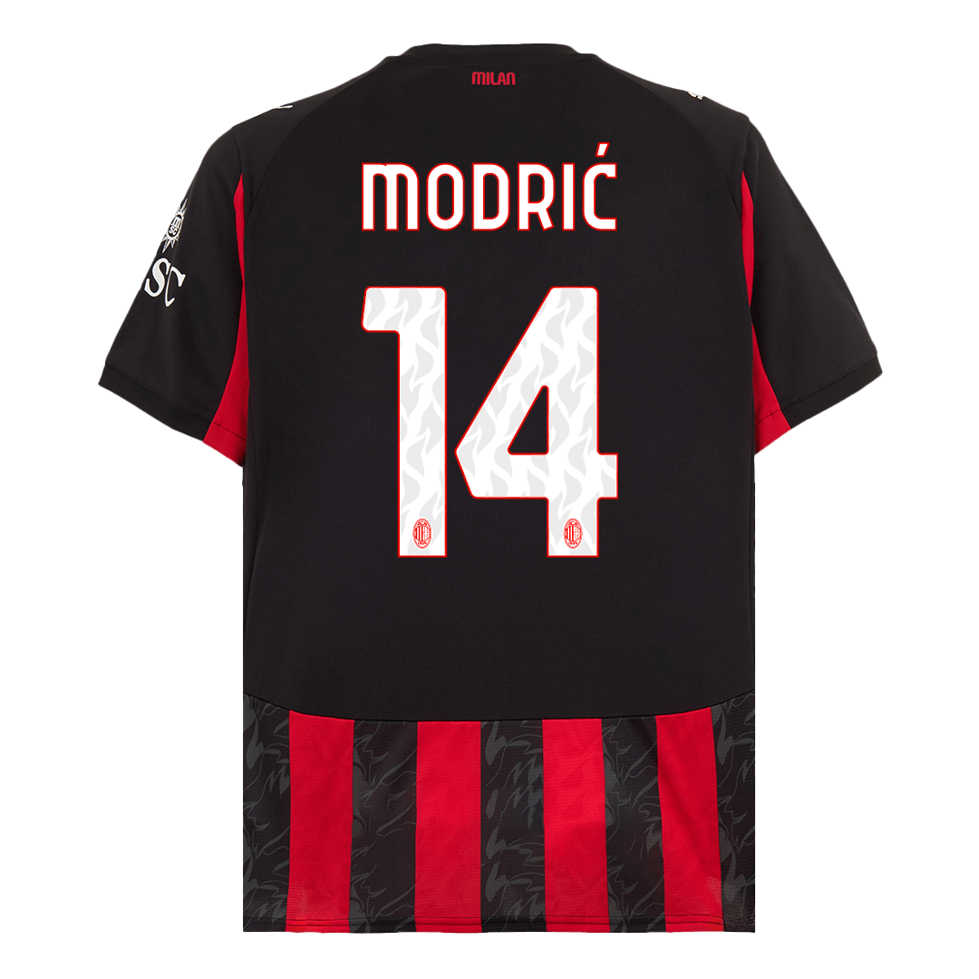 MODRIĆ #14 AC Milan Otthoni Soccer Mez 2025/26 Piros&Fekete