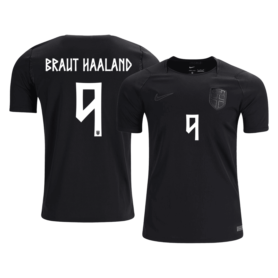 BRAUT HAALAND #9 Norvégia Idegenbeli Mez 2026 Fekete