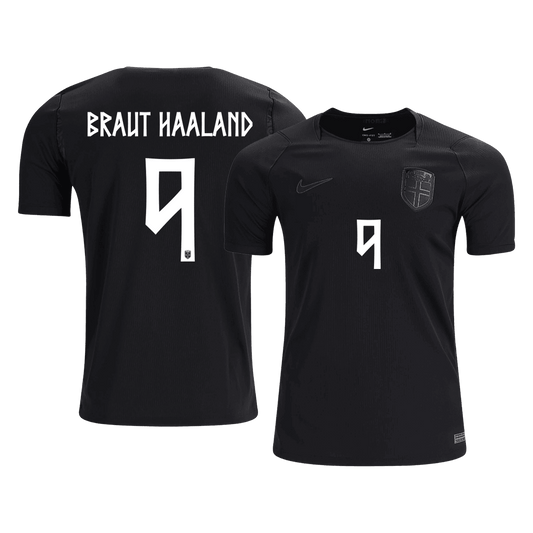 BRAUT HAALAND #9 Norvégia Idegenbeli Mez 2026 Fekete