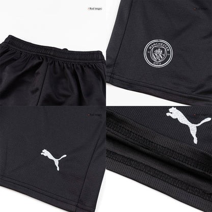 Manchester City Gyerek Idegenbeli Mez Készlet(Mez+Nadrág+Zokni) 2025/26 Fekete