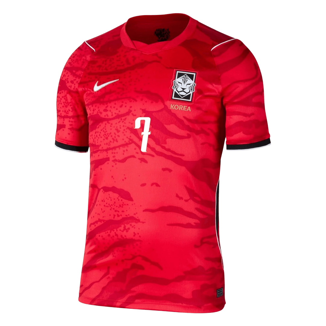 HEUNGMIN #7 South Korea Hazai Világbajnoki Mez 2026 Piros