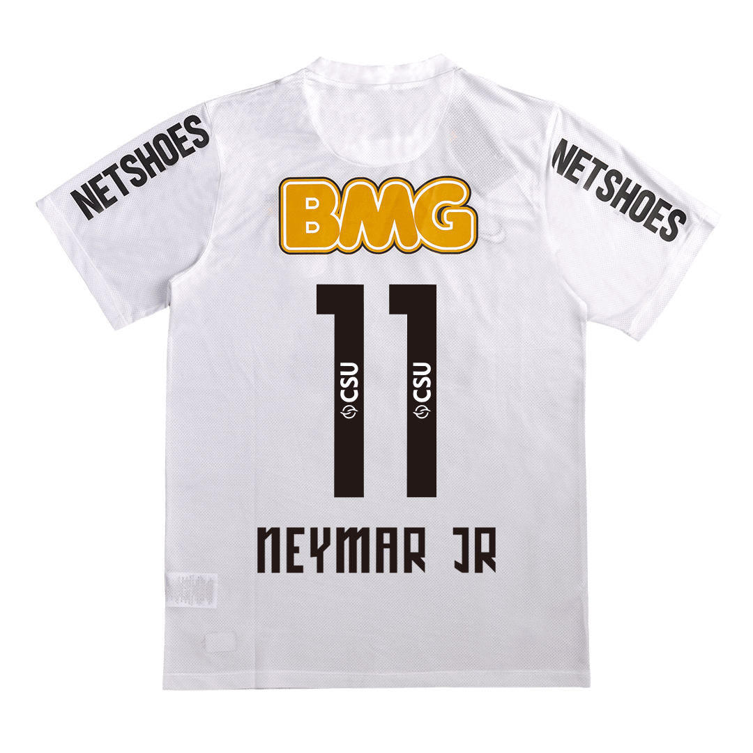 NEYMAR JR #11 Santos FC Hazai Retro Futball Mez 2012 Fehér