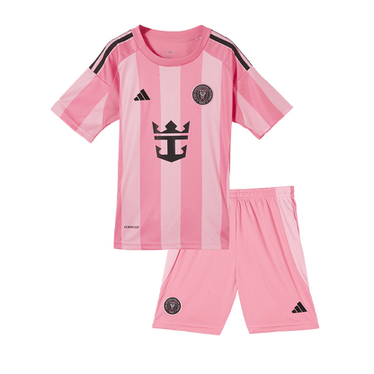 Gyerekek Inter Miami CF Otthoni Soccer Mez Készlet(Mez+Rövidnadrág) 2025 Rózsaszín