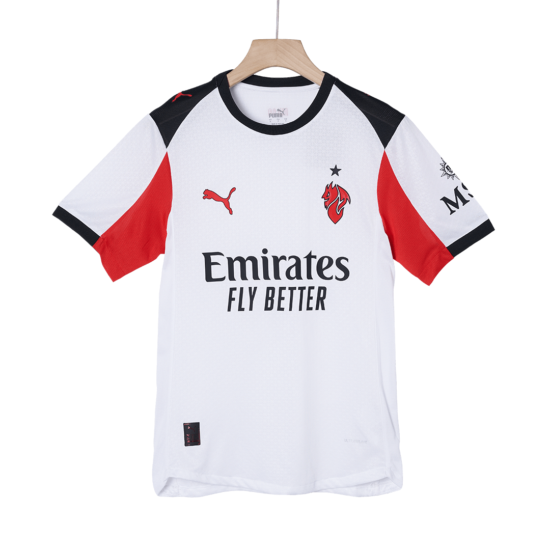 Hiteles AC Milan Idegenbeli Soccer Mez 2025/26 Fehér