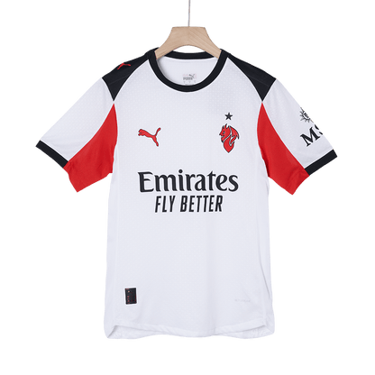 Hiteles AC Milan Idegenbeli Soccer Mez 2025/26 Fehér