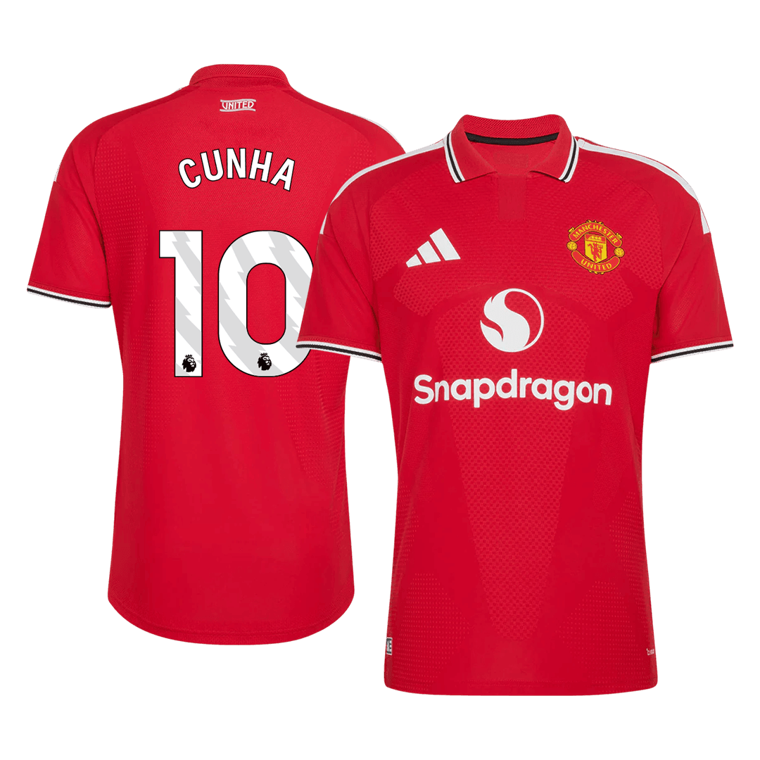 CUNHA #10 Manchester United Játékos Verzió Hazai Mez 2026/27 Piros